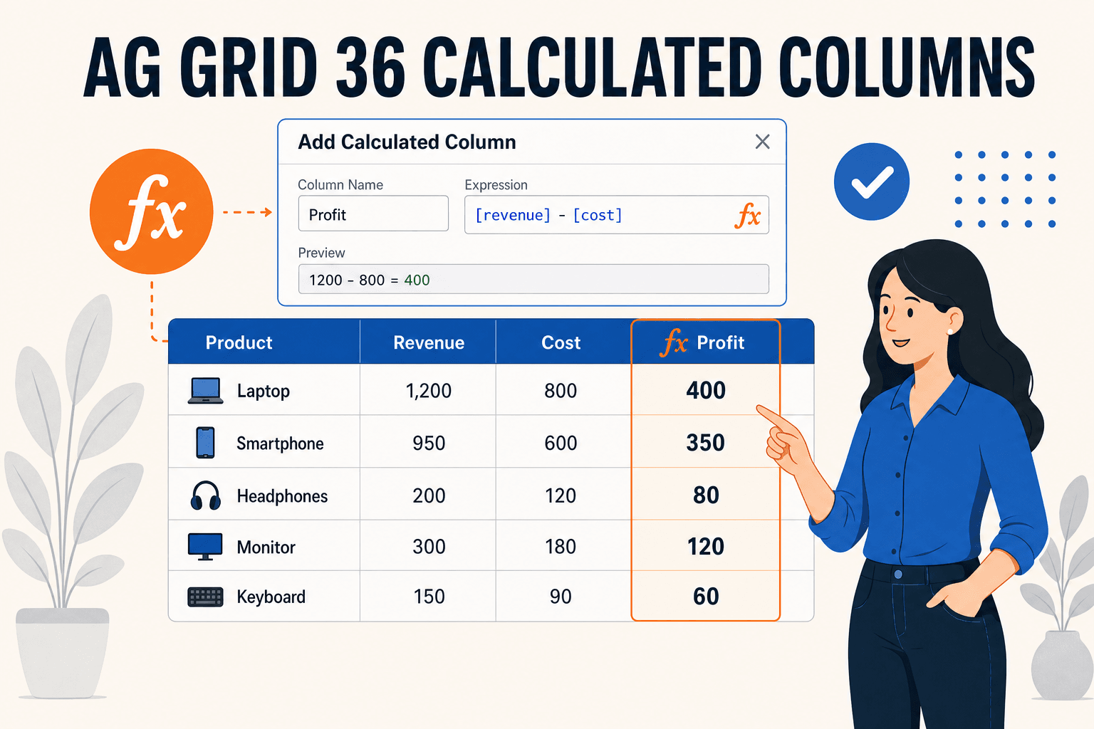 AG Grid 36 introduces calculated columns